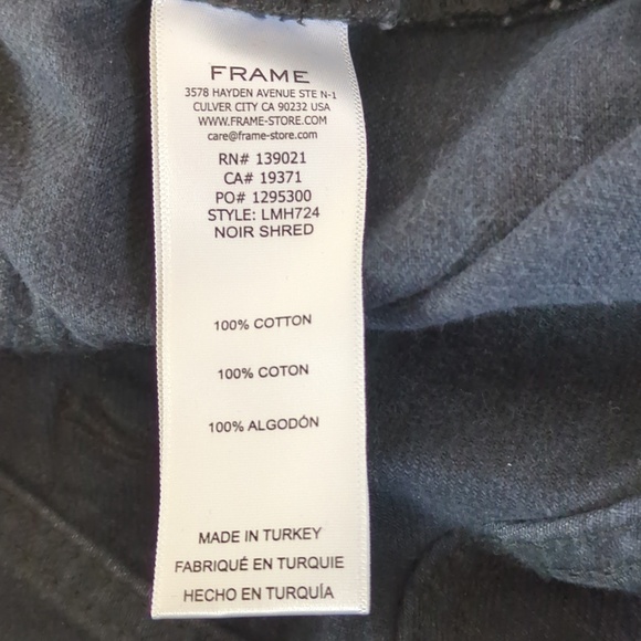 Frame Men’s Black Noir Shred Slim Fit Distressed Jeans NWT - Picture 13 of 14